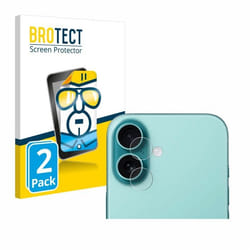 BROTECT Protection Ecran pour Apple iPhone 16 Plus (Caméra UNIQUEMENT) (2 Pièces) - Film Protection Ultra Clair