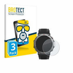 BROTECT Anti-Reflet Protection dÉcran Verre Mat pour Huami Amazfit T-Rex 3 (3 Pièces) - Film Protecteur Vitre 9H
