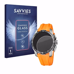 Savvies Verre Trempé pour Festina Connected D (44 mm) Vitre Protection Ecran Film Trempé de Verre Dureté 9H