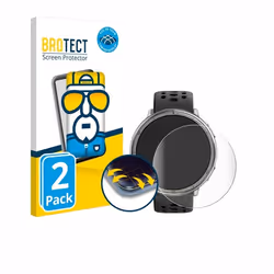 BROTECT Protection Intégrale 3D Incurvé pour Amazfit Active 2 (2 Pièces) - Couverture Complète Film Protection Écran