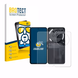 BROTECT Film Protecteur Verre 9H pour Nothing Phone (3a) Pro (Avant+Arrière) [Anti-Rayures Transparent]