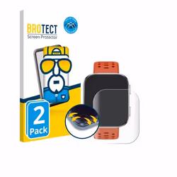BROTECT Protection Intégrale 3D Incurvé pour Huami Amazfit Bip 6 (2 Pièces) - Couverture Complète Film Protection Écran