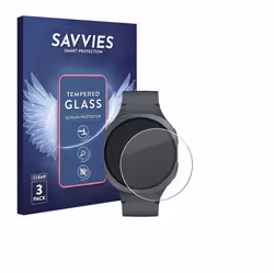 Savvies Verre Trempé pour Samsung Galaxy Watch 8 (40 mm) (3 Pièces) Vitre Protection Ecran Film Trempé de Verre Dureté 9H