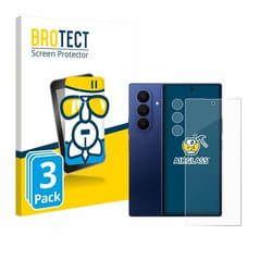 BROTECT Film Protecteur Verre 9H pour Samsung Galaxy Z Fold 7 (Avant+Caméra) (3 Pièces) [Anti-Rayures Transparent]