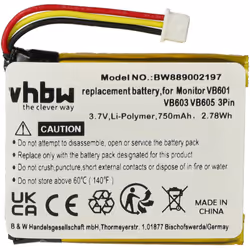 vhbw - the clever way - Batterie de rechange de haute qualité et compatible avec une grande autonomie et compatible avec votr ...