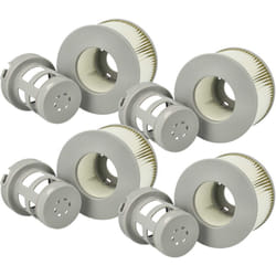 Vhbw - 4x Cartouches filtrantes compatible avec MSpa Mono piscine pompe de filtration, filtre à eau gris / blanc