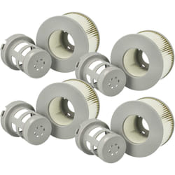 Vhbw - 4x Cartouches filtrantes compatible avec MSpa Nest piscine pompe de filtration, filtre à eau gris / blanc