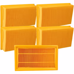 vhbw - the clever way Lot de 5x filtre à plis plats pour votre aspirateur multi-usages ou industriel - Finition sur mesure po ...