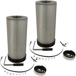 2x Filtre à particules fines remplacement pour Holzmann 9120058378508 pour centrale d'aspiration - particules fines avec brosses de nettoyage - Vhbw