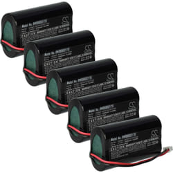 vhbw 5x Batterie compatible avec Sigor Numotion lampe de table (5200mAh, 3,7V, Li-ion)