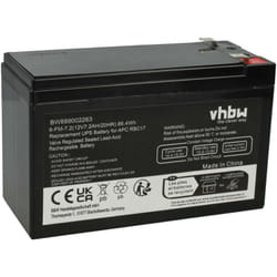 Vhbw - 1x Batterie remplacement pour apc RBC17 pour asi (7,2Ah, 12V, agm)