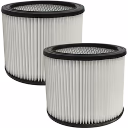 vhbw - the clever way Set de Cartouche Filtre, 2x filtre rond plissé pour votre aspirateur industriel, pour aspiration à sec  ...