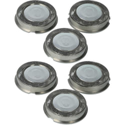 6x Têtes de rasoir de remplacement compatible avec Philips HS702, HS703, HQ3865, HQ3870, HS708, HS706, HS715, HS704, HS755 rasoir électrique - Vhbw