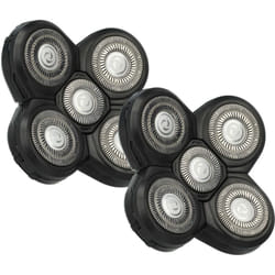 2x Têtes de rasoir de remplacement compatible avec Philips série RQ12 RQ1254, RQ1252CC, RQ1255, RQ1255CC, RQ1255X, RQ1258 rasoir électrique - Vhbw