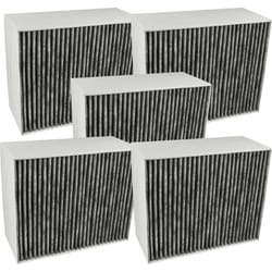 5x Filtres à charbon actif compatible avec Neff I38KHV2S0/04 hotte aspirante - 22,7 x 18,9 x 10 cm - Vhbw