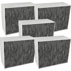 Vhbw - 5x Filtres à charbon actif compatible avec Siemens LF98GA542/02, LF98GA542/01, LF98GA540B/01 hotte aspirante - 22,7 x 18,9 x 10 cm