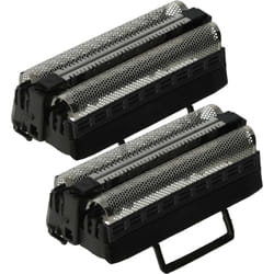 2x Grille double compatible avec Payer HR39.1F 9745, 9727S, 9626, 9727, 9555 rasoir électrique + cadre, noir/argenté - Vhbw
