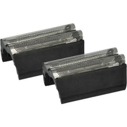 vhbw 2x Grille double compatible avec Braun 4520, 5403, 4615, 4605, 4550, 4550cc, 4525 rasoir électrique + cadre, gris foncé/argenté