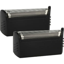 2x Grille remplacement pour Braun 597, 596 pour rasoir électrique + cadre, noir/argenté - Vhbw