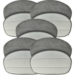 Vhbw - 10x Housses de rechange remplacement pour Leifheit 11911 pour nettoyeur à vapeur, balai vapeur - microfibre, gris