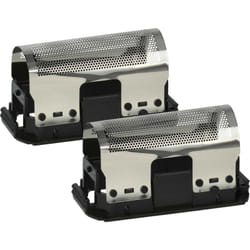 2x Grille remplacement pour Braun 265, 5235760, SB235, SB265, 235 pour rasoir électrique + cadre, noir/argenté - Vhbw