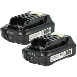 2x Batterie compatible avec Makita TW140DW, TW140D, TW140, TM30DZKX1, TW140DWAE, TM30DZ, TM30DY1JX5 outil électrique (2000 mAh, Li-ion, 12 v) - Vhbw
