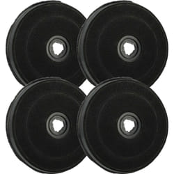 Vhbw - 4x Filtres à charbon actif compatible avec Alno ADU3040W - 949610148, ADU3040N - 949610147, ADU3040S - 949610149 hotte aspirante - 23 cm