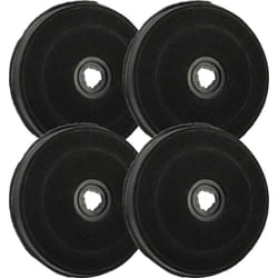 vhbw 4x Filtres à charbon actif compatible avec Zanussi ZHC917X3 - GZD 0160, ZHC604W - GZD 0160, ZHC604X - GZD 0160 hotte aspirante - 23 cm