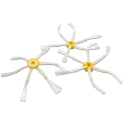 vhbw 3x Brosse latérale compatible avec iRobot Roomba 630, 620, 625, 621, 660, 665, 650, 651 robot aspirateur - Lot de brosses, jaune / blanc