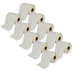 Vhbw - 10x Rouleau d'étiquettes 102mm x 44,3m (1 étiquette) remplacement pour Brother RD-S01E2 pour étiqueteuse