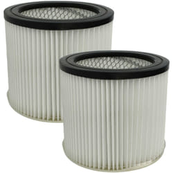 Vhbw - 2x filtre plissé compatible avec Scheppach NTS30 Premium aspirateur à sec/humide - noir / blanc