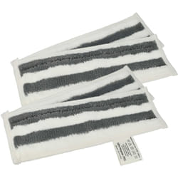 Vhbw - 4x Housses de rechange compatible avec Kärcher sc 3 EasyFix, sc 2 Upright Easyfix nettoyeur à vapeur, balai vapeur - microfibre, gris / blanc