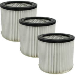 Vhbw - 3x filtre plissé remplacement pour Scheppach 7907709719 pour aspirateur à sec/humide - noir / blanc