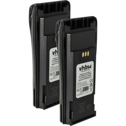 Vhbw - 2x Batterie remplacement pour Motorola PMNN4251AR pour radio talkie-walkie (1400mAh, 7,2V, NiMH) - avec clip de ceinture