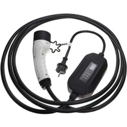 vhbw Câble de recharge type 2 vers prise euro F compatible avec Peugeot e-Partner, e-Expert voiture électrique - 1 phase, 16 A, 3,5 kW, 5 m