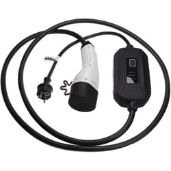 vhbw Câble de recharge type 2 vers prise euro F compatible avec Fiat Grande Panda voiture électrique - 1 phase, 16 A, 3,5 kW, 3 m