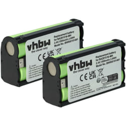 2x Batterie compatible avec Sennheiser ew 145 G3, ew 135 G4, ew 145 G2, ew 135-p G2 casque audio, écouteurs sans fil (1500mAh, 2,4V, NiMH) - Vhbw