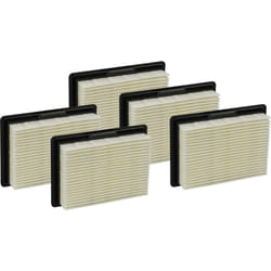 Vhbw - 5x filtre plissé plat compatible avec Bosch EasyVac gas 12 v 3 601 JE3 001 aspirateur - Élément filtrant
