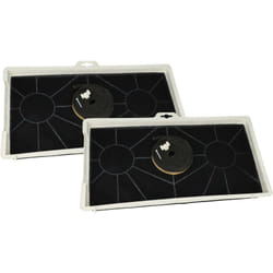 Vhbw - 2x Filtres à charbon actif compatible avec Neff D5855X0GB/02, D5855X0GB/01, D5855X0GB/04, D5855X0GB/03 hotte aspirante + bague de fixation