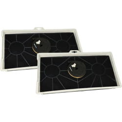 Vhbw - 2x Filtres à charbon actif compatible avec Siemens LB55565CH/01, LB55565/01, LB55564SD/02, LB55564SD/01 hotte aspirante + bague de fixation