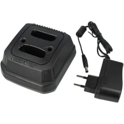 Chargeur double compatible avec Motorola mth 800 batteries de radio - Socle + Prise, 4 - 15 v, 0,8 (2 x 0,4) a - Vhbw