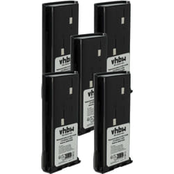 Vhbw - 5x Batterie remplacement pour Kenwood KNB-15, KNB-14N, KNB-15H, KNB-15A, KNB-20, KNB-14A, KNB-14 pour radio talkie-walkie (1600mAh, 7,2V, NiMH)