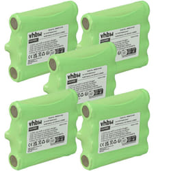 Vhbw - 5x Batterie compatible avec Maxon ACC510, ACC511, PMR508, PMR50, RS446 radio talkie-walkie (600mAh, 4,8V, NiMH)