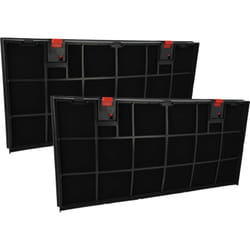 vhbw 2x Filtres à charbon actif compatible avec Whirlpool AKR435WH, AKR443GY, AKR418WH, AKR435, AKR435AV hotte aspirante - 43 x 21,2 x 2,7 cm