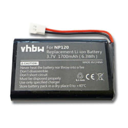 Vhbw - Batterie remplacement pour Seecode NP120 pour poste mains-libres, téléphone de conférence (1700mAh, 3,7V, Li-ion)