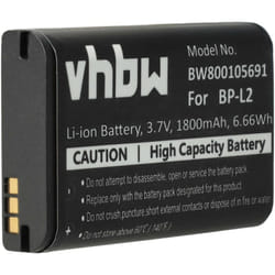 Batterie remplacement pour BP-L2 pour dictaphone (1800mAh, 3,7V, Li-ion) - Vhbw