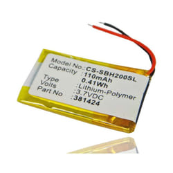 Vhbw - Batterie remplacement pour Sony 381424, AHB441623 pour lecteur de musique MP3 (110mAh, 3,7V, Li-polymère)