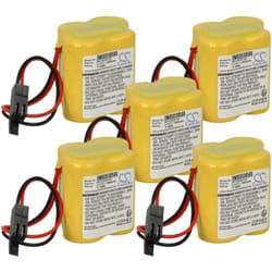 Vhbw - 5x Batterie remplacement pour BR-2/3AGCT4A, A06B-6114-K504, A98L-0031-0025, cl 25A pour contrôleur Raid (2900mAh, 6V, Li-ion)