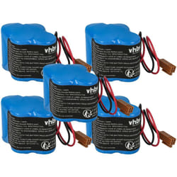 Vhbw - 5x Pile remplacement pour ge / Fanuc BR-2/3A4F, A98L00310025, A98L-0031-0025, A06B-6114-K504 pour système de contrôle (3000mAh, 6V, Li-MnO2)