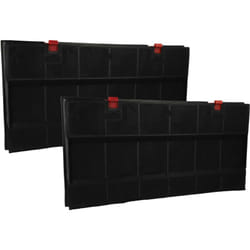 2x Filtres à charbon actif compatible avec aeg 385, 380D-D, 380D-W, 381D-D, 381D-W, 385D-D, 385D-W hotte aspirante - 43 x 21,7 x 3,3 cm - Vhbw